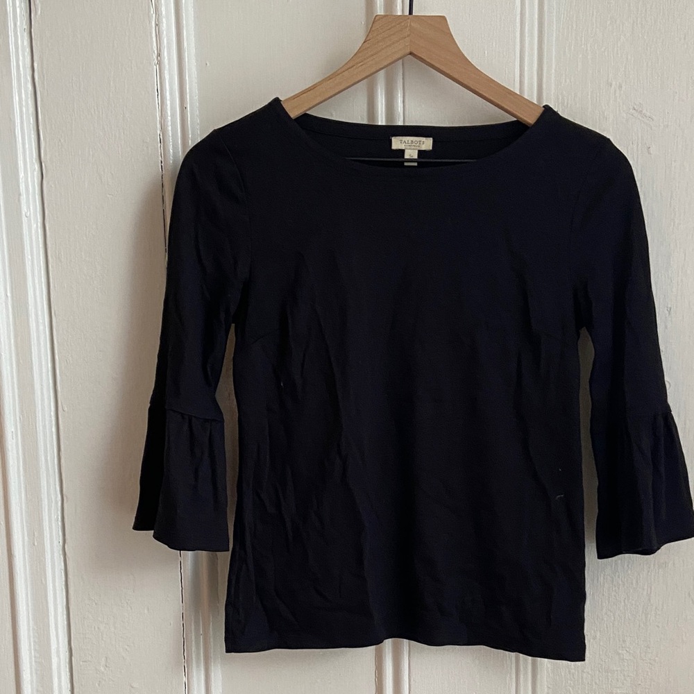 Talbots Black Long Sleeve Top